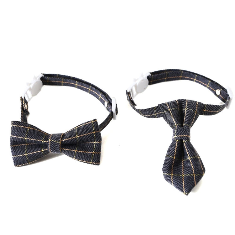 4 PCS Pet Sub-Bow Tie Adjustable Cat Dog Collar Accessories, Style:Tie, Size:S 17-32cm