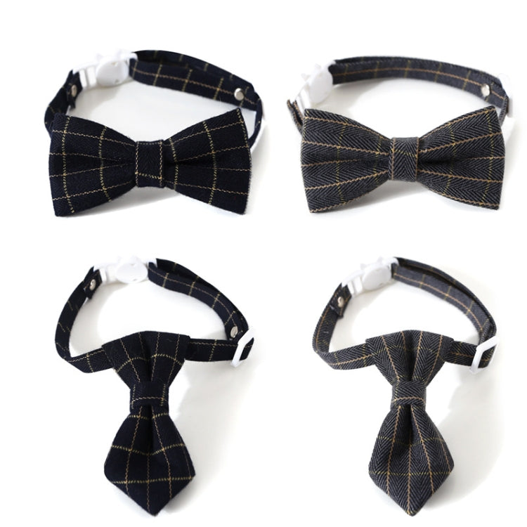 4 PCS Pet Sub-Bow Tie Adjustable Cat Dog Collar Accessories, Style:Tie, Size:S 17-32cm