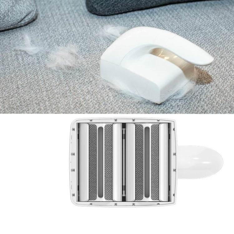 Household Clothes Sofa Carpet Hair Sticking Device Pet Dog Hair Removal Device Cat Brush Hair Device Hair Cleaning Daily Necessities(White)