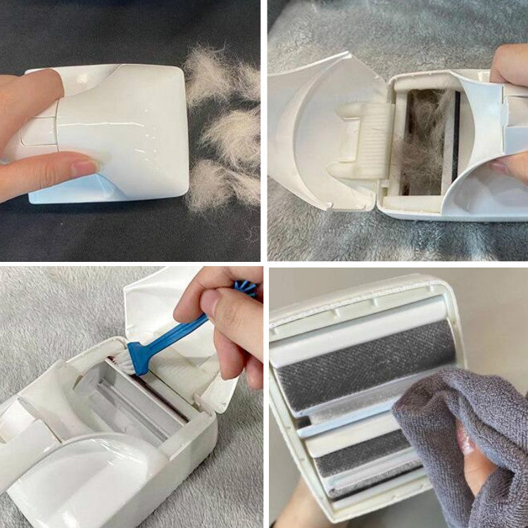 Household Clothes Sofa Carpet Hair Sticking Device Pet Dog Hair Removal Device Cat Brush Hair Device Hair Cleaning Daily Necessities(White)
