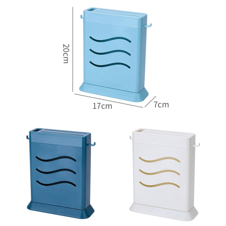 2 PCS  Kitchen Multifunctional Three-Hole Invisible Knife Holder Hollow Drain Kitchenware Storage Rack