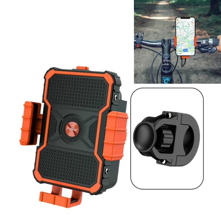 Motorcycle Bracket Electric Bicycle Riding Mobile Phone Bracket Takeaway Rider Navigation Shockproof Bracket, Style:Handlebar Installation