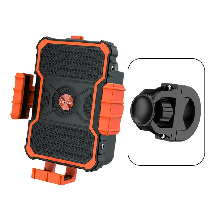 Motorcycle Bracket Electric Bicycle Riding Mobile Phone Bracket Takeaway Rider Navigation Shockproof Bracket, Style:Handlebar Installation
