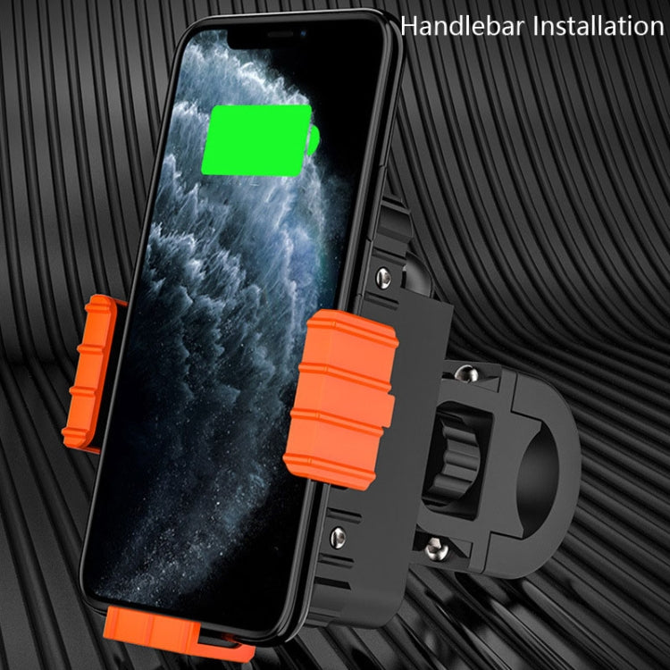 Motorcycle Bracket Electric Bicycle Riding Mobile Phone Bracket Takeaway Rider Navigation Shockproof Bracket, Style:Handlebar Installation