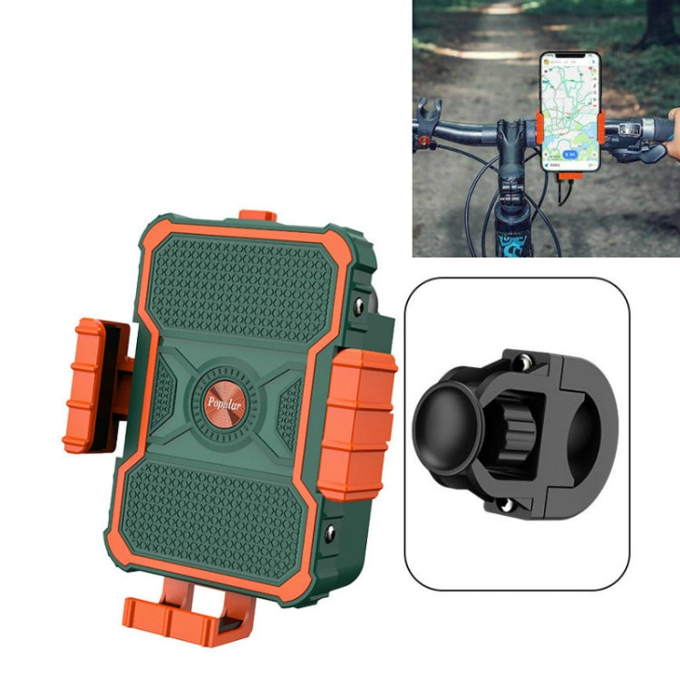 Motorcycle Bracket Electric Bicycle Riding Mobile Phone Bracket Takeaway Rider Navigation Shockproof Bracket, Style:Handlebar Installation
