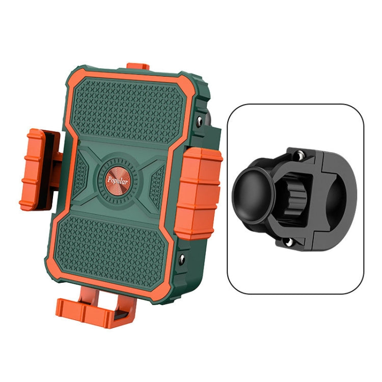 Motorcycle Bracket Electric Bicycle Riding Mobile Phone Bracket Takeaway Rider Navigation Shockproof Bracket, Style:Handlebar Installation