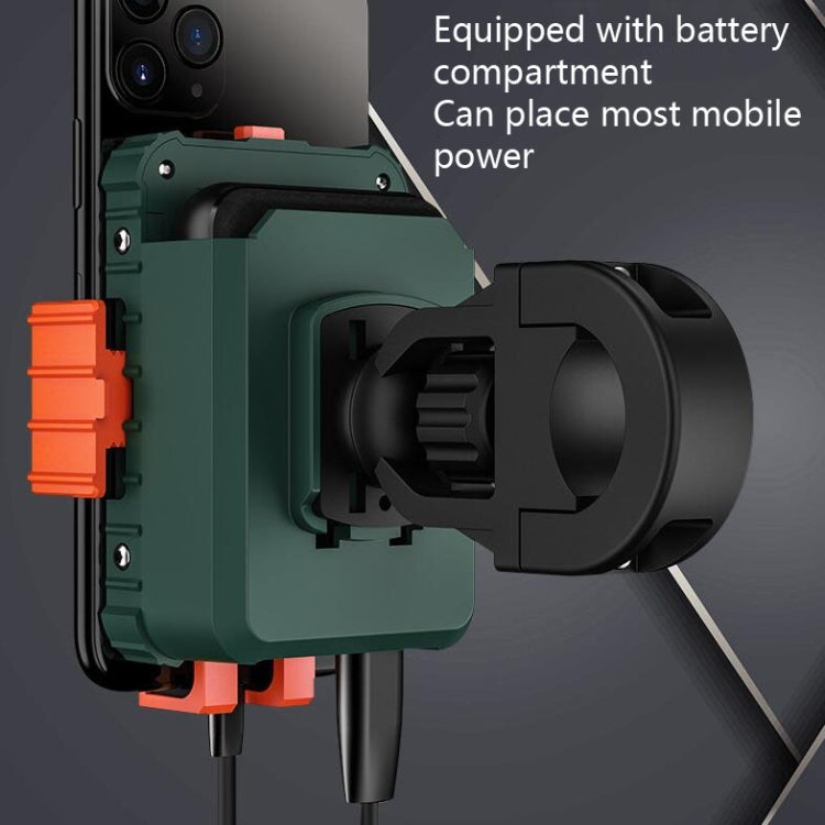 Motorcycle Bracket Electric Bicycle Riding Mobile Phone Bracket Takeaway Rider Navigation Shockproof Bracket, Style:Handlebar Installation