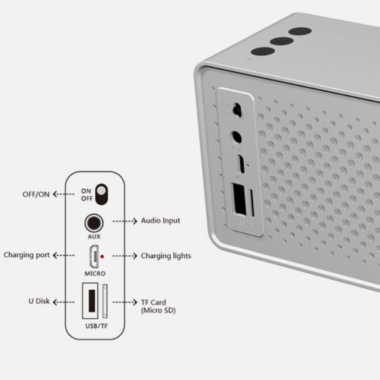F2 Mini Wireless Computer Card Subwoofer Bluetooth Speaker