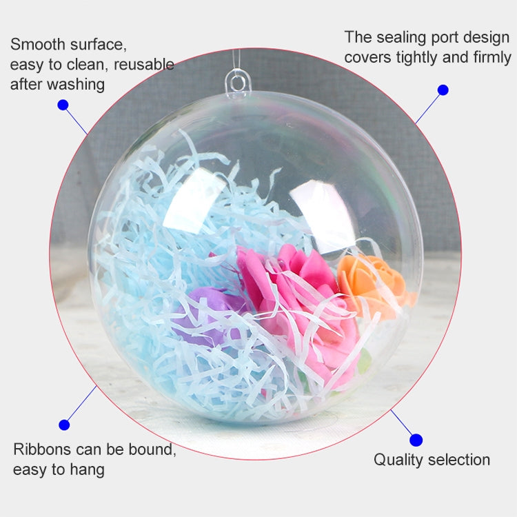 High Transparent Christmas Plastic Hollow Round Ball Window Decoration Mall Hanging Ball, Size:30cm
