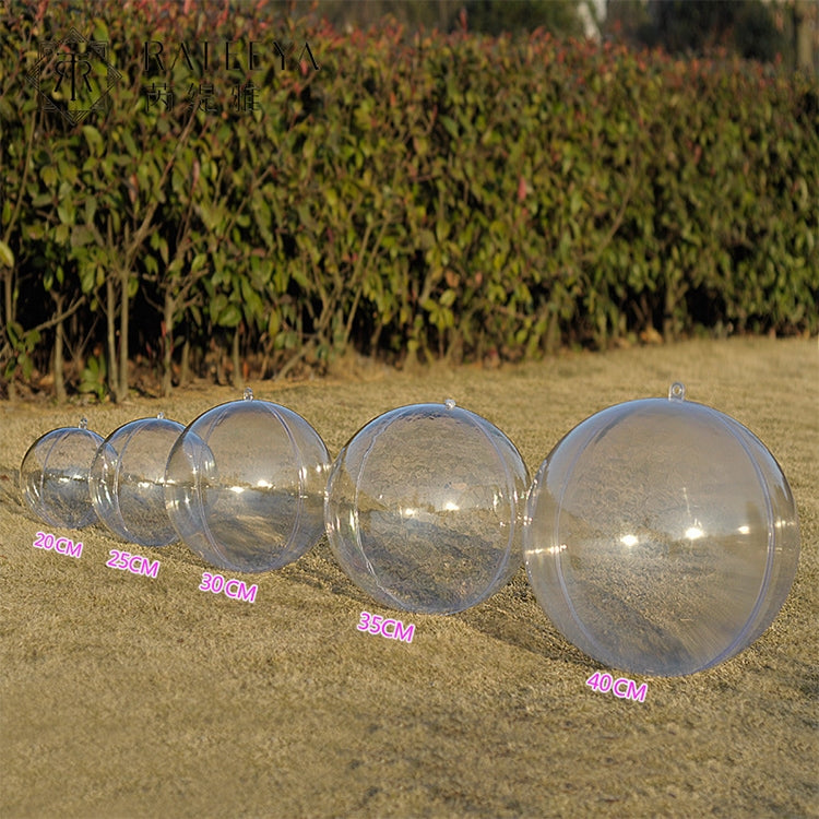 High Transparent Christmas Plastic Hollow Round Ball Window Decoration Mall Hanging Ball, Size:35cm