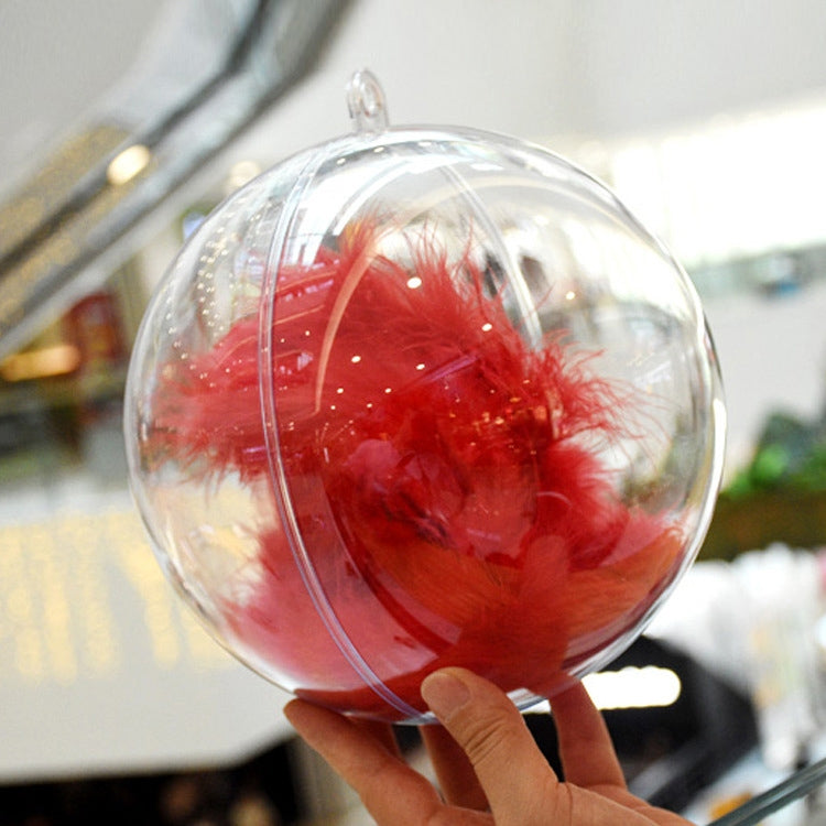 High Transparent Christmas Plastic Hollow Round Ball Window Decoration Mall Hanging Ball, Size:40cm