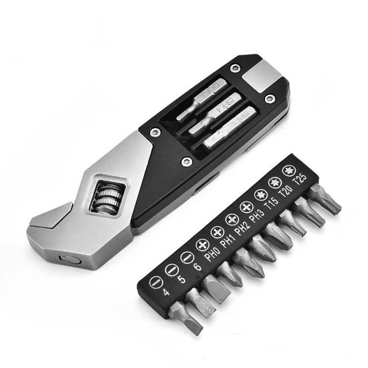 Stainless Steel Adjustable Wrench Foldable Allen Wrench Multi-Function Wrench With Screwdriver