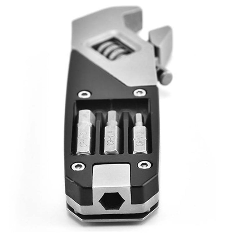 Stainless Steel Adjustable Wrench Foldable Allen Wrench Multi-Function Wrench With Screwdriver