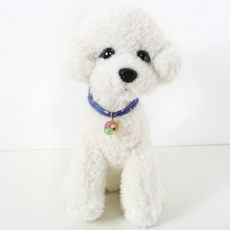 4 PCS Adjustable Cat Dog Rabbit Safety Buckle Collar Pet Accessories, Size:S 17-32cm, Style:Moon