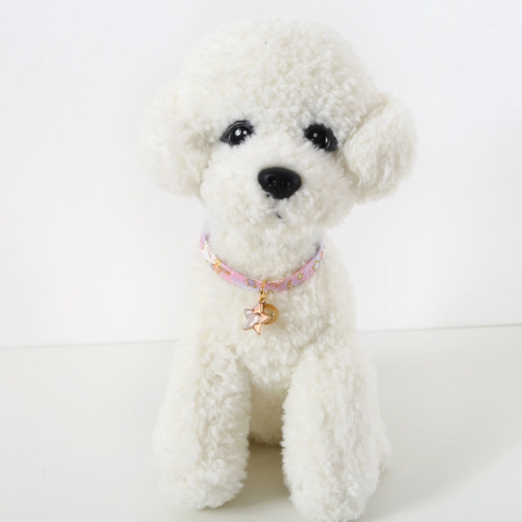 4 PCS Adjustable Cat Dog Rabbit Safety Buckle Collar Pet Accessories, Size:S 17-32cm, Style:Star