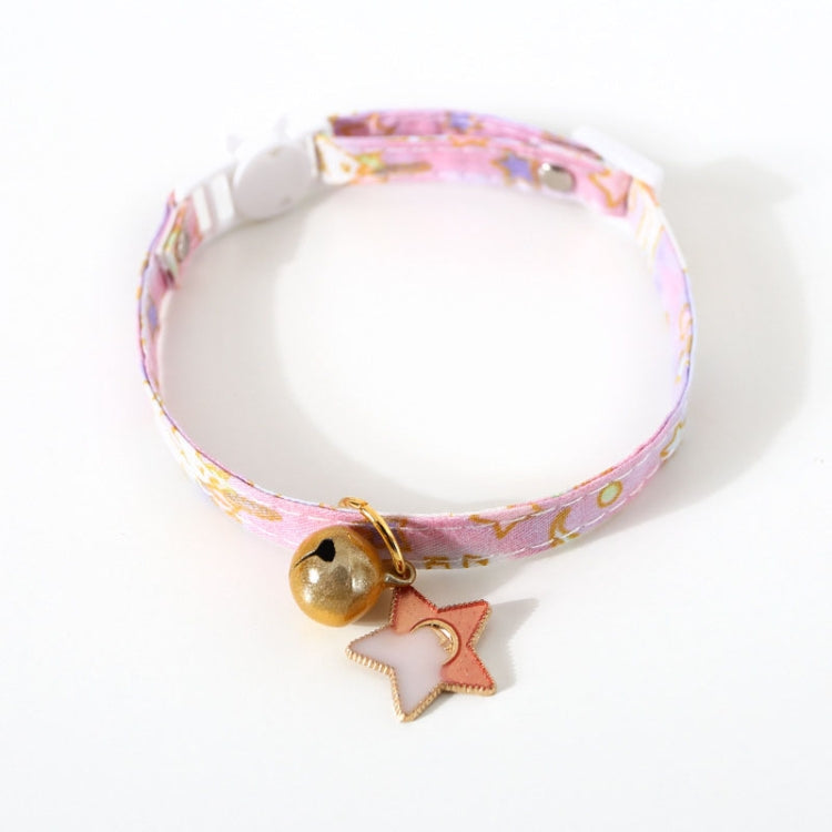 4 PCS Adjustable Cat Dog Rabbit Safety Buckle Collar Pet Accessories, Size:S 17-32cm, Style:Star