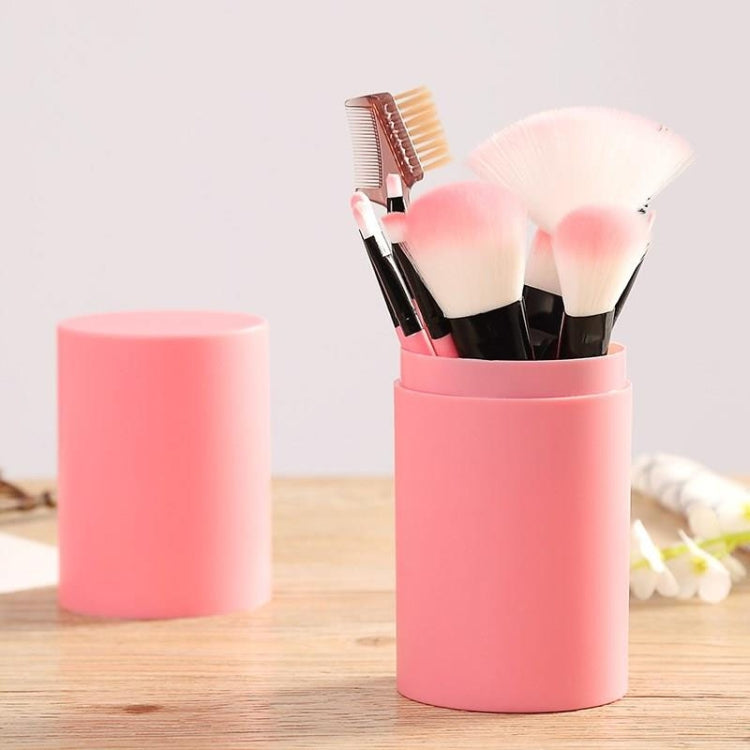 12Pcs/Sets Makeup Brushes Tool Eye Shadow Foundation Eyebrow Lip Brush cosmetics Leather Cup Holder Case Kit