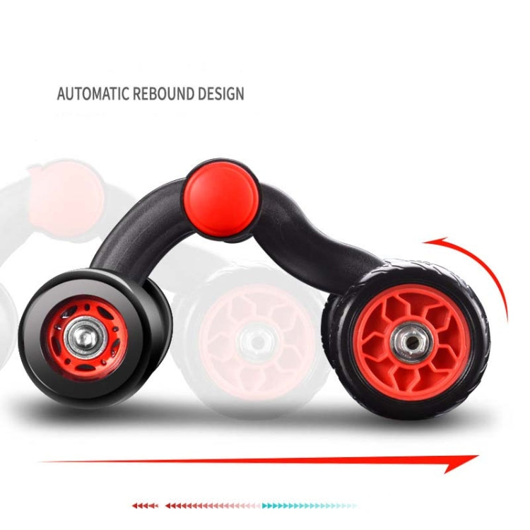 HT01 Automatic Rebound Four-Wheel Silent Abdominal Wheel Exercise Fitness Equipment, Specification:With Kneeling Pad
