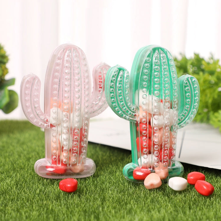 12 PCS Cactus Shape Wedding Candy Box Transparent Plastic Children Souvenir Wedding Supplies Candy Box Random Color Delivery