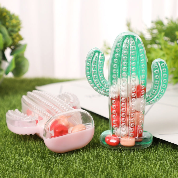 12 PCS Cactus Shape Wedding Candy Box Transparent Plastic Children Souvenir Wedding Supplies Candy Box Random Color Delivery