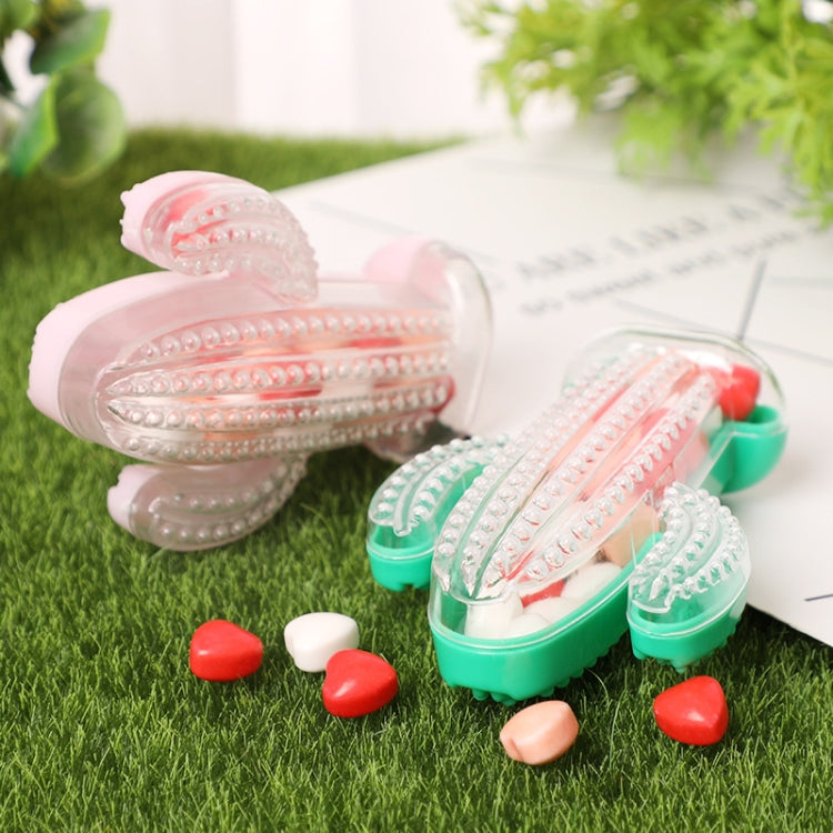 12 PCS Cactus Shape Wedding Candy Box Transparent Plastic Children Souvenir Wedding Supplies Candy Box Random Color Delivery