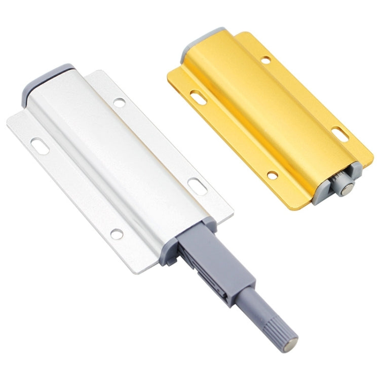 3 PCS Aluminum Alloy Bouncer Free Handle Push-Pull Cabinet Wardrobe Door Drawer Bouncer, Color:Silver