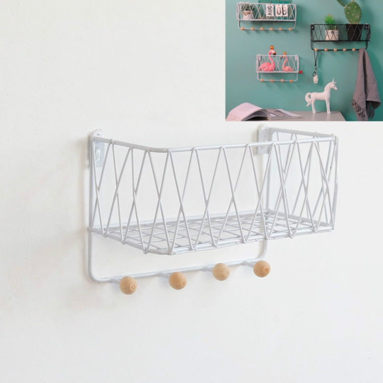 Wall Hook Rack Home Wall Decoration Creative Multifunctional Partition Wrought Iron Rack, Size:Small