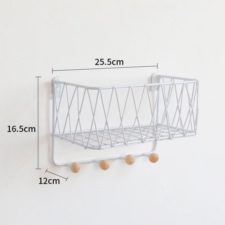 Wall Hook Rack Home Wall Decoration Creative Multifunctional Partition Wrought Iron Rack, Size:Small