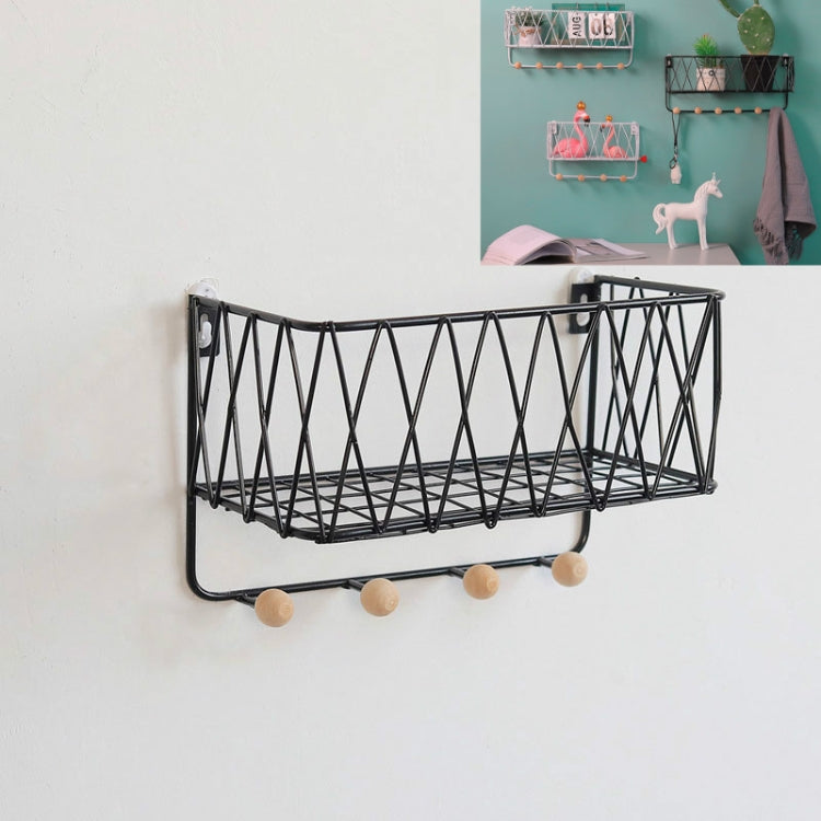 Wall Hook Rack Home Wall Decoration Creative Multifunctional Partition Wrought Iron Rack, Size:Small