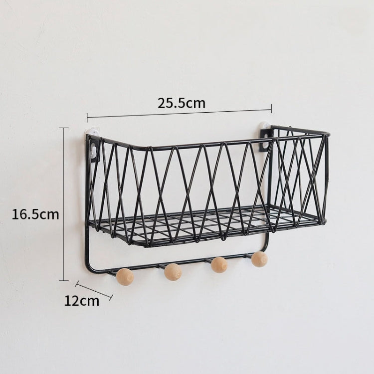 Wall Hook Rack Home Wall Decoration Creative Multifunctional Partition Wrought Iron Rack, Size:Small