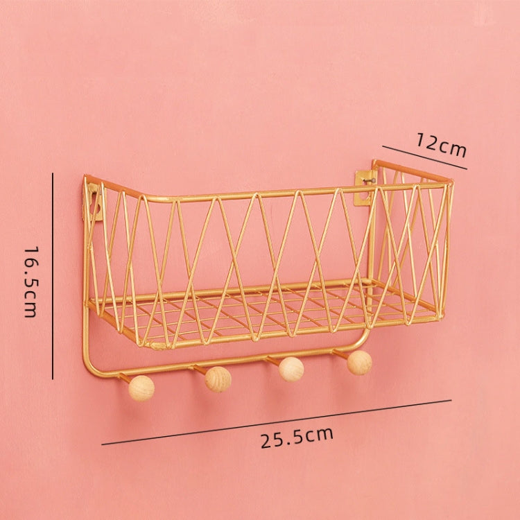 Wall Hook Rack Home Wall Decoration Creative Multifunctional Partition Wrought Iron Rack, Size:Small