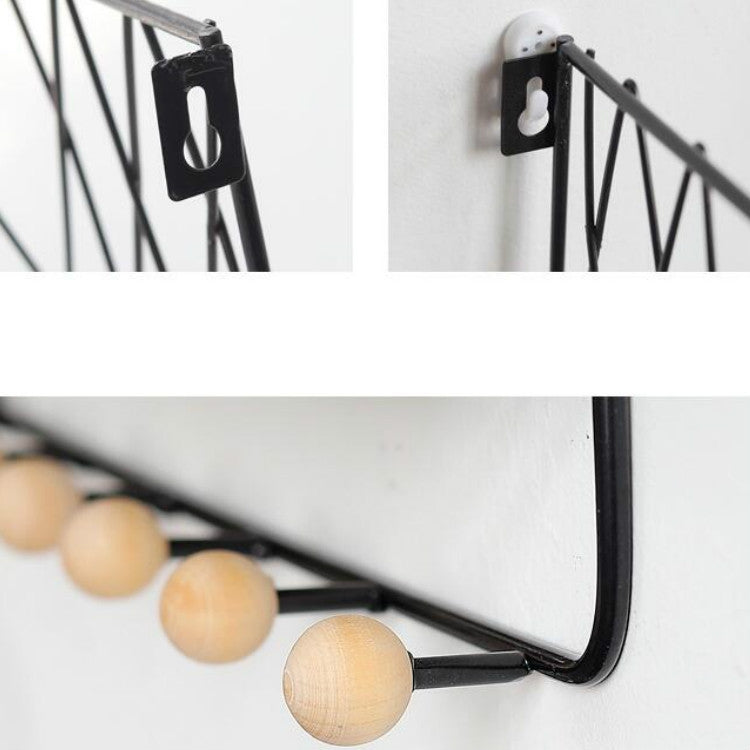 Wall Hook Rack Home Wall Decoration Creative Multifunctional Partition Wrought Iron Rack, Size:Small