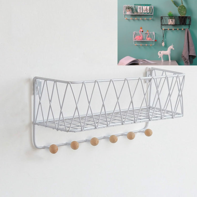 Wall Hook Rack Home Wall Decoration Creative Multifunctional Partition Wrought Iron Rack, Size:Large