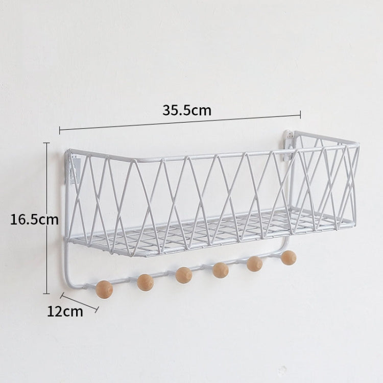 Wall Hook Rack Home Wall Decoration Creative Multifunctional Partition Wrought Iron Rack, Size:Large