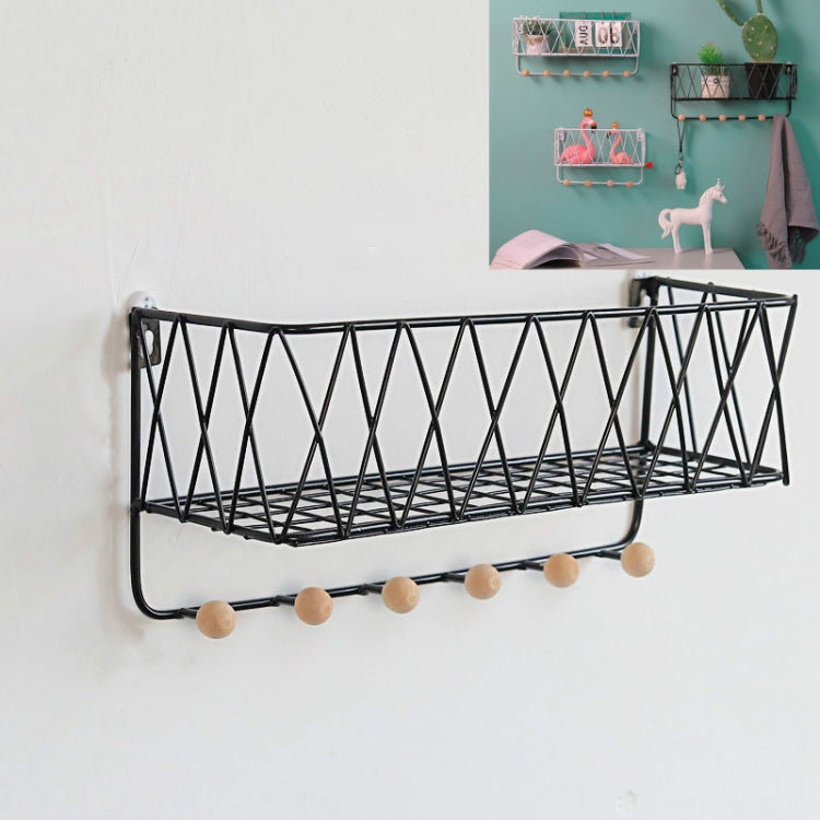 Wall Hook Rack Home Wall Decoration Creative Multifunctional Partition Wrought Iron Rack, Size:Large