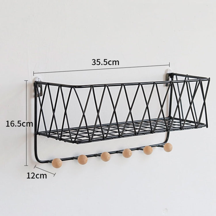 Wall Hook Rack Home Wall Decoration Creative Multifunctional Partition Wrought Iron Rack, Size:Large