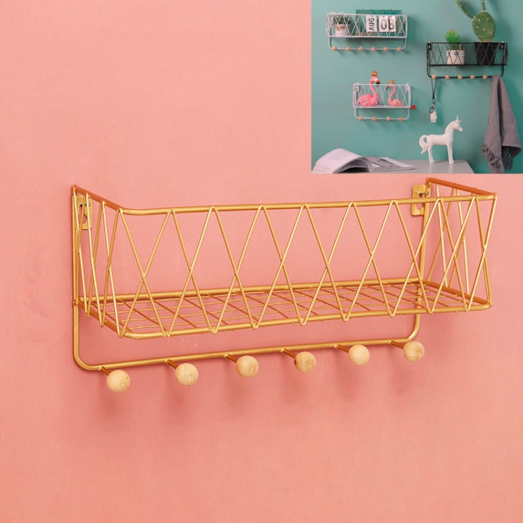 Wall Hook Rack Home Wall Decoration Creative Multifunctional Partition Wrought Iron Rack, Size:Large