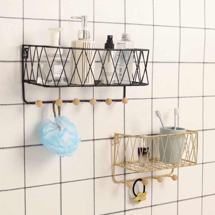 Wall Hook Rack Home Wall Decoration Creative Multifunctional Partition Wrought Iron Rack, Size:Large