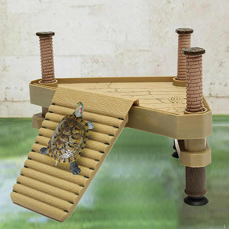 Turtle Basking Platform Floating Island Climbing Turtle Tank, Size:L
