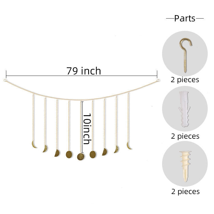 2 PCS Moon Lunar Eclipse Ornaments Bedroom Bedside Background Wall Decoration, Specification:9 Hanging