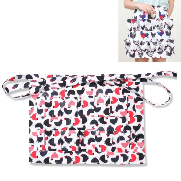5 PCS  Egg Collection Skirt Multi-Pocket Egg Apron, Size:M