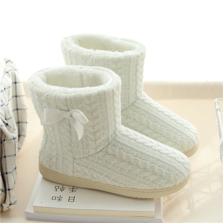 Winter Home Boots Thick-Soled Non-Slip Cotton Slippers, Size: 37-38