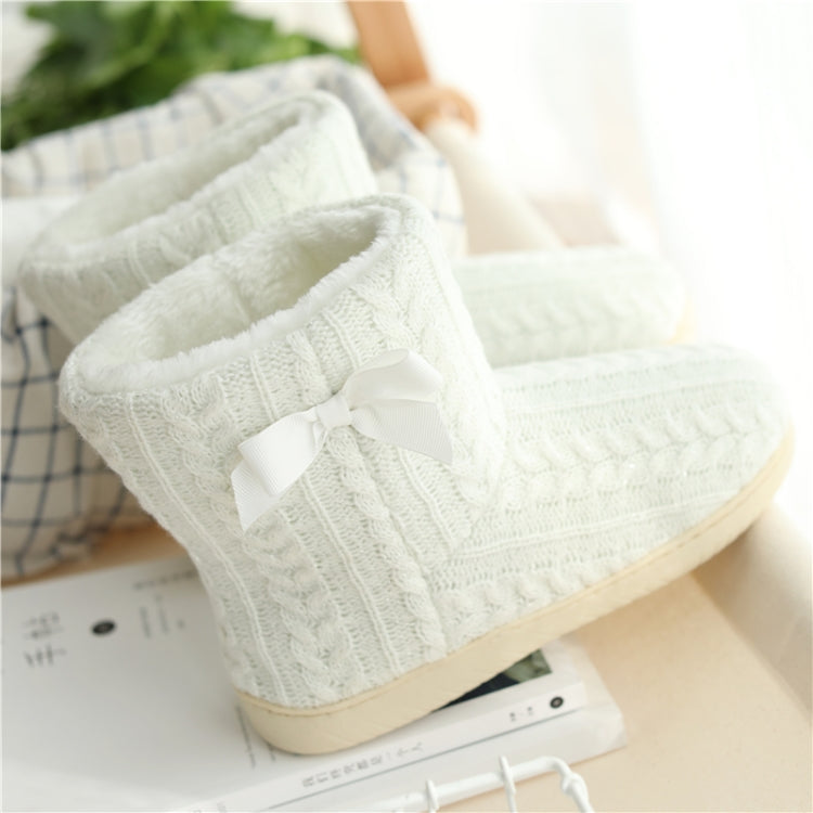 Winter Home Boots Thick-Soled Non-Slip Cotton Slippers, Size: 37-38