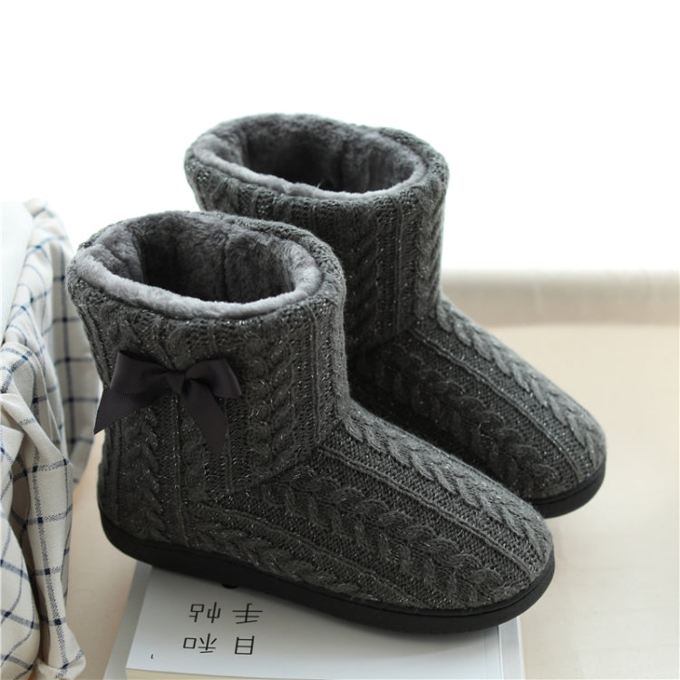 Winter Home Boots Thick-Soled Non-Slip Cotton Slippers, Size: 37-38