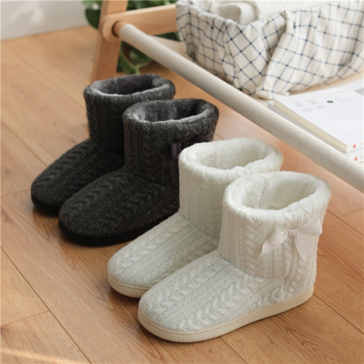 Winter Home Boots Thick-Soled Non-Slip Cotton Slippers, Size: 37-38