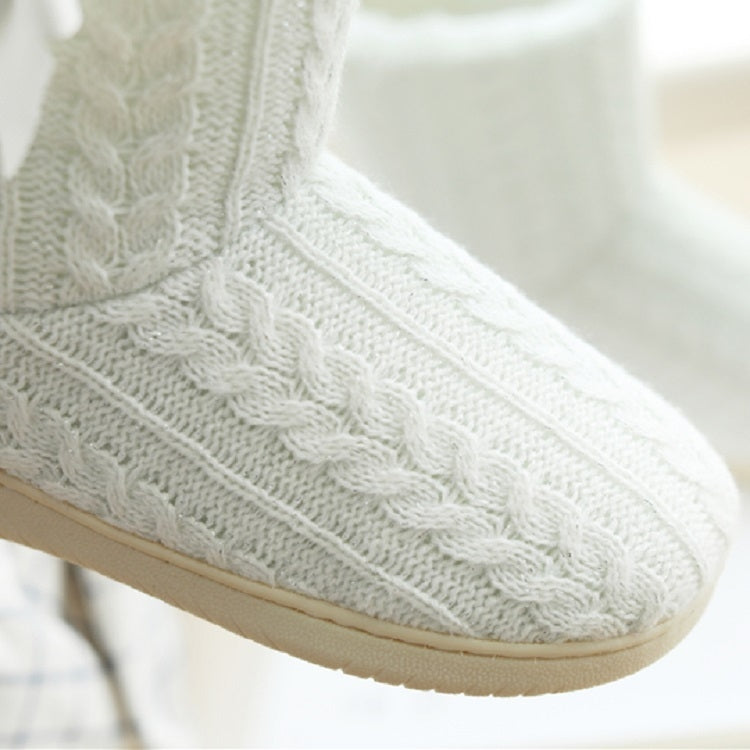 Winter Home Boots Thick-Soled Non-Slip Cotton Slippers, Size: 37-38