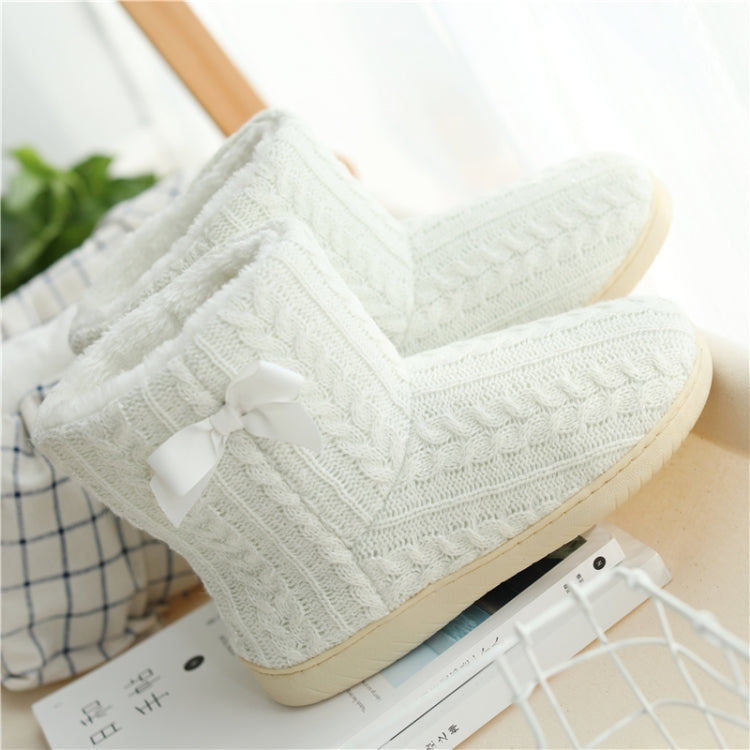 Winter Home Boots Thick-Soled Non-Slip Cotton Slippers, Size: 39-40