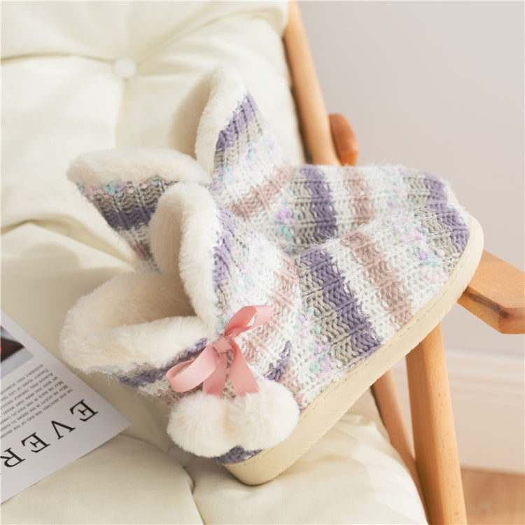 Cashmere Winter Home Boots Thick-Soled Cotton Slippers, Size: 39-40
