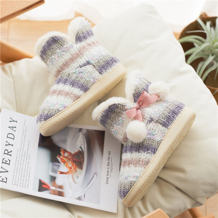 Cashmere Winter Home Boots Thick-Soled Cotton Slippers, Size: 39-40