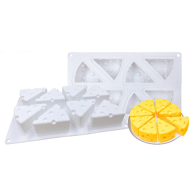 DIY Brushed Cheese Cake Handmade Soap Scented Candle Silicone Mold, Specification: 8 Medium Cheese